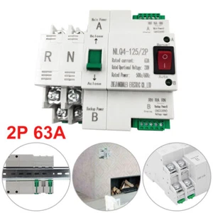 2P 63A Dual Power Automatic Transfer Switch For Generator Changeover Switch AU - Picture 1 of 13