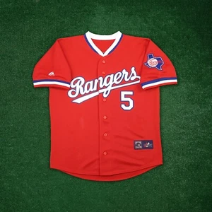 Corey Seager 1984 Texas Rangers Cooperstown Men's Alt Red Throwback Jersey - Picture 1 of 9