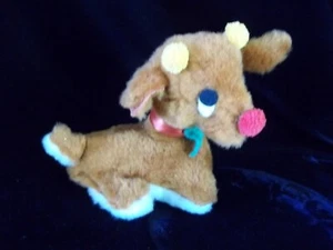 Rare Vintage Rudolph Reindeer Russ 1976 USA red Nose Holly detail 6" Tall tag - Picture 1 of 12
