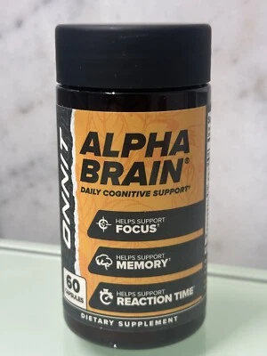ONNIT Alpha Brain Apoyo Cognitivo Diario 60 Cápsulas Suplemento Dietético NUEVO Foto 1 de 3