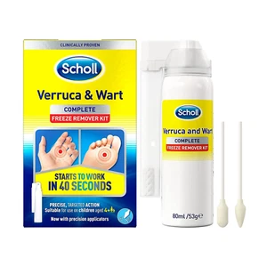 SCHOLL VERRUCA & WART FREEZE REMOVER KIT - PRECISE &FAST ACTION 80ML - Picture 1 of 7