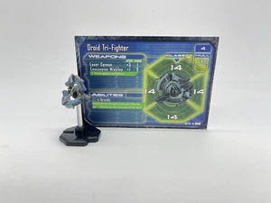 =Star Wars Miniatures STARSHIP BATTLES Droid Tri-Fighter 48/60 with card= - Picture 1 of 3