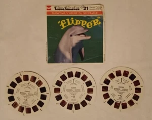 1966 GAF View-Master - Flipper The Dolphin 3 Reel Set W/ Sleeve CANADA VER - Picture 1 of 1