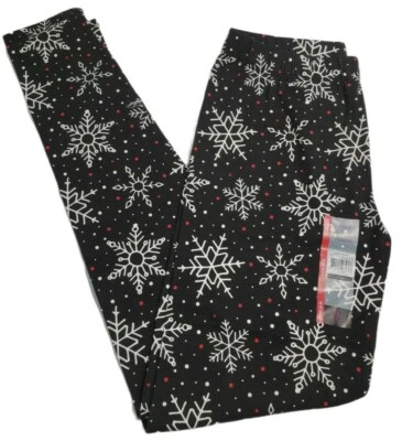 No Boundaries Juniors Snowflake/Holiday/Christmas Ankle Leggings, S/Small (3-5) - Image 1 of 4