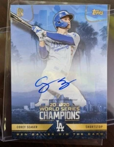2020 Topps x Ben Baller Dodgers World Series MVP 18 COREY SEAGER Auto Autograph - Bild 1 von 2
