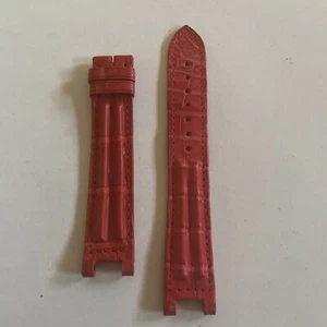 Nueva Auténtica Correa de Cuero Cartier 18/16 mm Roja 115-85 - Imagen 1 de 5
