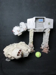Large Hasboro Star Wars AT AT Walker (1997) and Millennium Falcon (2001) Models - Picture 1 of 24