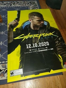 Cyberpunk 2077 Promotional Double Sided Poster Display 48x33 Advertising Display - Picture 1 of 5
