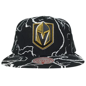 Vegas Golden Knights Mitchell & Ness NHL Snapback Hat Cap 3D Logo Lightning NWT - Picture 1 of 9