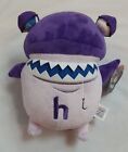 New, 8” x 11” Purple & Pink HOGO Megalodon Plush Toy Shark