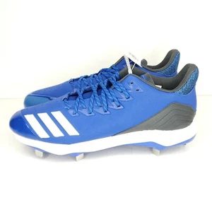 NEW Adidas Mens Icon Bounce Blue CG5243 Metal Baseball Cleat Spike Low Size 14 - Picture 1 of 8
