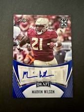 2021 Leaf Draft Auto Blue Marvin Wilson #BA-MW1 Auto Rookie RC Florida St