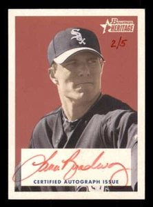 2006 Bowman Heritage Signs of Greatness Red Ink Autograph Lance Broadway SSP 2/5 - Picture 1 of 2