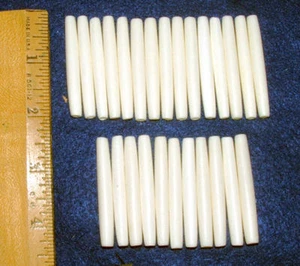 Knochen Haarpfeife Perlen 2 Zoll Weiß 25er Pack für Indianer Schmuck Handwerk - Bild 1 von 1
