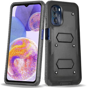 SHOCKPROOF RUGGED HYBRID REFINED ARMOR Phone Case Cover + BUILT SCREEN PROTECTOR
