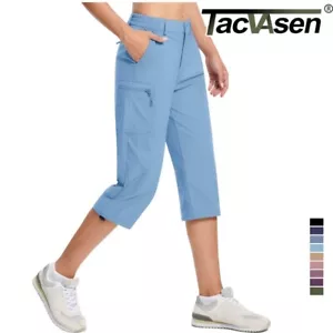 Women's Capri 3/4 Length Pants Outdoor Quick Drying Water-Resistant Cargo Shorts - Picture 1 of 68