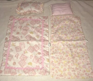 EMMA SAGE DOLL GIRL PINK BABY BEDDING SET 5 PC - Picture 1 of 16
