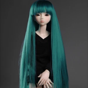 Dollmore 1/4 BJD OOAK Supplier MSD Wig (7-8)" VL Bangs Straight (P.Blue) - Picture 1 of 4