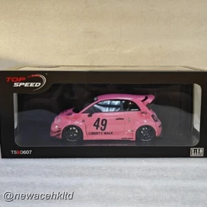 LB-WORKS x Abas Works Abarth 595 Pink TOP SPEED 1/18 #TS0607 - Picture 1 of 2