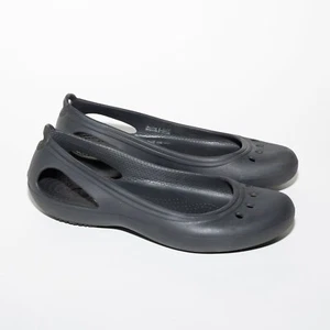 Crocs Kadee Damen-Ballerinas schwarz flach Slipper Fersenriemenschuh 7 - Bild 1 von 5
