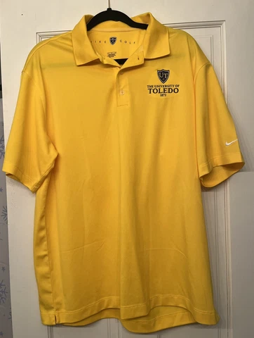 Mens University of Toledo Rockets Nike Dry Fit Golf Polo Shirt Size Large Cover