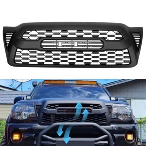 Front Grille Bumper Hood Mesh Grill Fits For 2005-2011 2006 2007 Toyota Tacoma - Foto 1 di 23