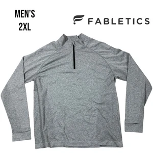 Fabletics Herren 1/4 Zip Pullover Grau XXL Langarm Sport Training Oberteil Gym - Bild 1 von 11