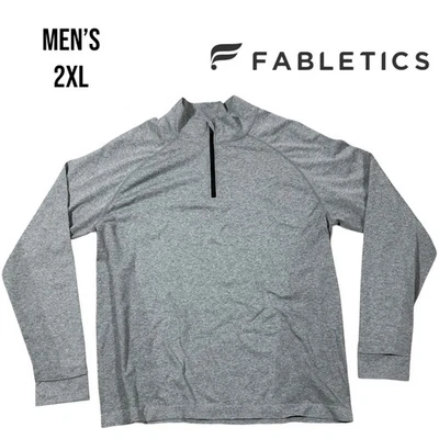 Pullover Fabletics Para Hombre 1/4 Cremallera Gris XXL Manga Larga Entrenamiento Atlético Top Gimnasio Foto 1 de 4