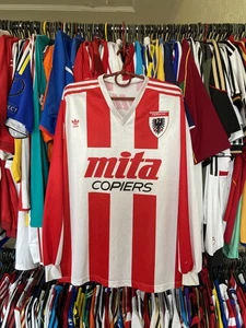 CAMISETA DE VISITANTE DE AARAU 1990 CAMISETA MANGA LARGA ADIDAS MATCH USADA #13 - Imagen 1 de 24