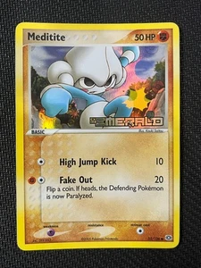 Pokémon Meditite Holo Reverse 55/106 EX Esmeralda Casi Como Nuevo - Imagen 1 de 2