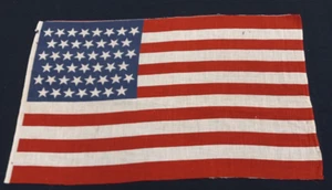 Antike Fahne, um: 1896-1907 mit 45 tanzenden Sternen - Bild 1 von 9