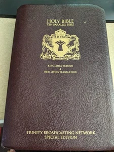 TBN Parallel Bible Edition/KJV/NLT - Burgundy Bonded Leather - Foto 1 di 6