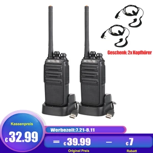 Retevis RT24 Walkie Talkie PMR446 Lizenzfreies Sprechfunkgeräte funkgerät - Afbeelding 1 van 11
