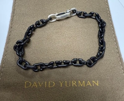 Brazalete David Yurman Titanio y Plata de Ley .925 Eslabones Streamline 8" Foto 1 de 4