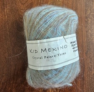 Filato Crystal Palace Kid Merino Col 2001 Blu Cacao Mohair Merino 25gr 240yd - Foto 1 di 5