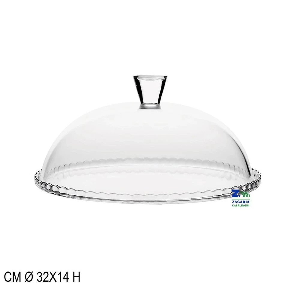 PIATTO VASSOIO CON CAMPANA COPERCHIO VETRINETTA IN VETRO PER TOTRE DOLCI - Immagine 1 di 1