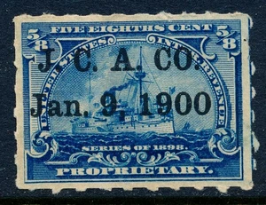 US Revenue Stamp Battleship RB23p J.C. Ayer & Co. Lowell, MA printed cancel - Picture 1 of 4