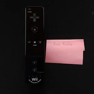 Mando a distancia Black Motion Plus Nintendo Wii OEM OFICIAL RVL-036 Bad Rumble - Imagen 1 de 7