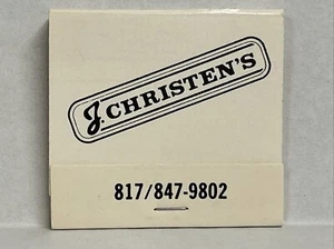 Libro de fósforos vintage de J. Christians’s Steaks & Burgers no usado - Imagen 1 de 3