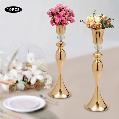 10 Pcs 21.7'' Tall Metal  Vase Wedding Centerpiece Table Decorative Vase - Image 1 of 4