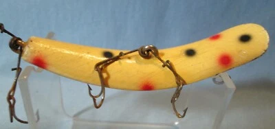Vintage HELIN LU FLATFISH Wood Fish Lure ~  Fish  Lure  Tackle  Bait   - Image 1 of 4