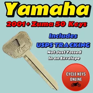 Yamaha 2001 + Zuma 50 Scooter keys cut by code to key codes B7251-B7500 - Picture 1 of 3