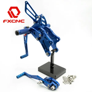 FXCNC CNC Adjust Rearsets Foot Pegs Footrest For GSXR1000 2017 2018 19 2020-2021 - Picture 1 of 11
