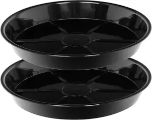 Plant Saucer 12 Inch 2 Pack, Plant Trays for Pots Heavy Duty round Plastic Plant - Picture 1 of 7