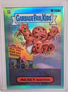 2024 Garbage Pail Kids Chrome Series 7 Mickey Mouths /199 Aqua Teal Refractor - Picture 1 of 2