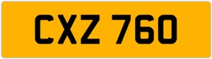 CXZ 760 C 3x3 DATELESS PRIVATE NUMBER PLATE CAM COL CHRIS CHAS CHARLIE CAL CON - Picture 1 of 1
