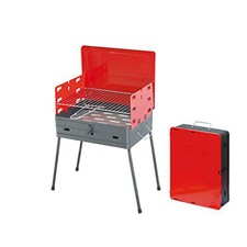 BARBECUE A CARBONE VALIGETTA PORTATILE PIEGHEVOLE 40X30X70CM PICNIC