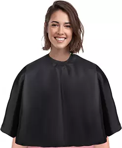 Short Barber Cape Waterproof Nylon Salon Hair Cutting Cape Artist Cape Apron - Picture 1 of 8