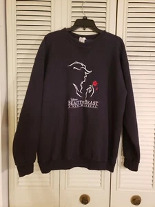 Vintage Disney Die Schöne und das Biest Broadway Musical besticktes Sweatshirt Large - Bild 1 von 5