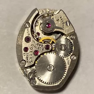 Ladies Elgin 662 Wristwatch Movement For Parts Or Repair Good Balance - Picture 1 of 6